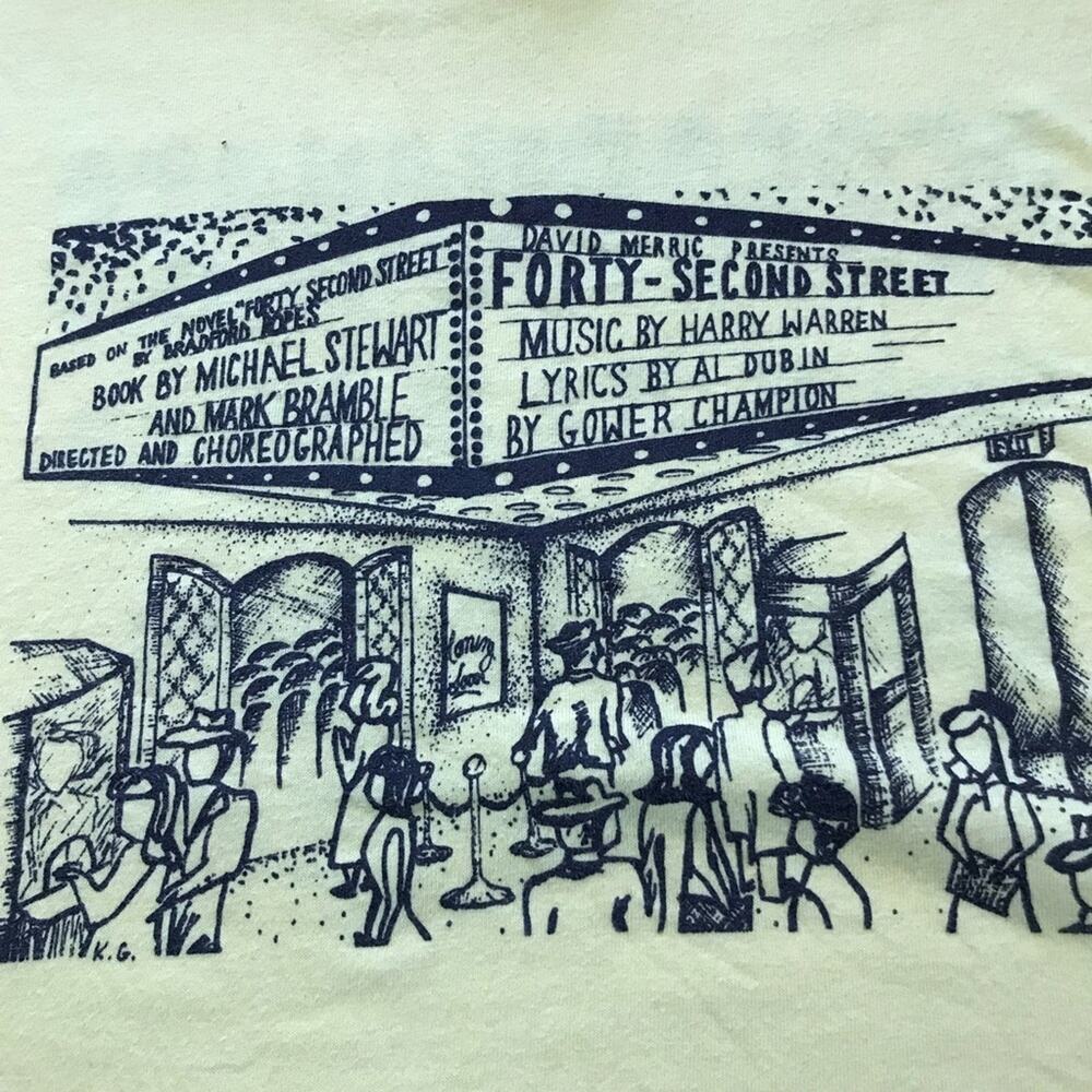 Vintage Skimmers XL made in the USA yellow tshirt musical theater performance - Picture 4 of 9